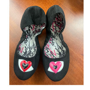 Pre-owned Karl Lagerfeld Heart Flats Size 8.5